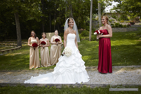 Bridesmaids at Wedding Ceremony