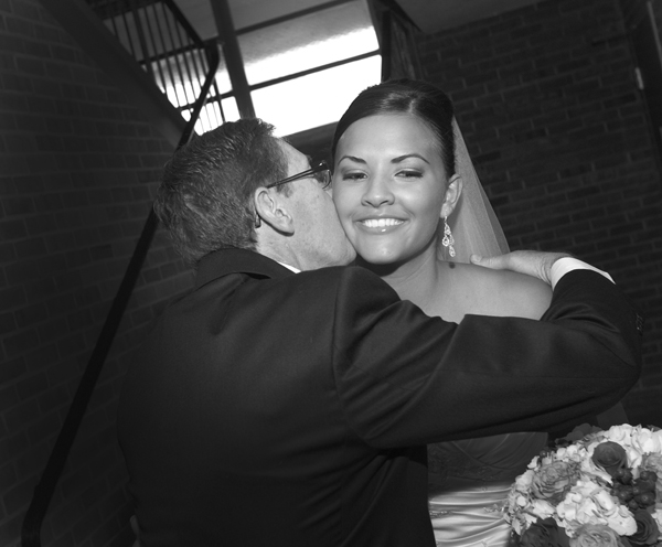 A Dads Kiss, Bride Photography