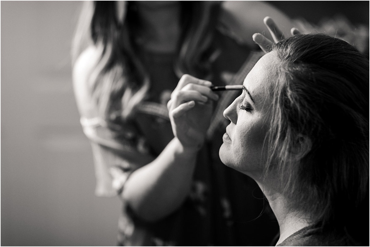 Bride make-up wedding day