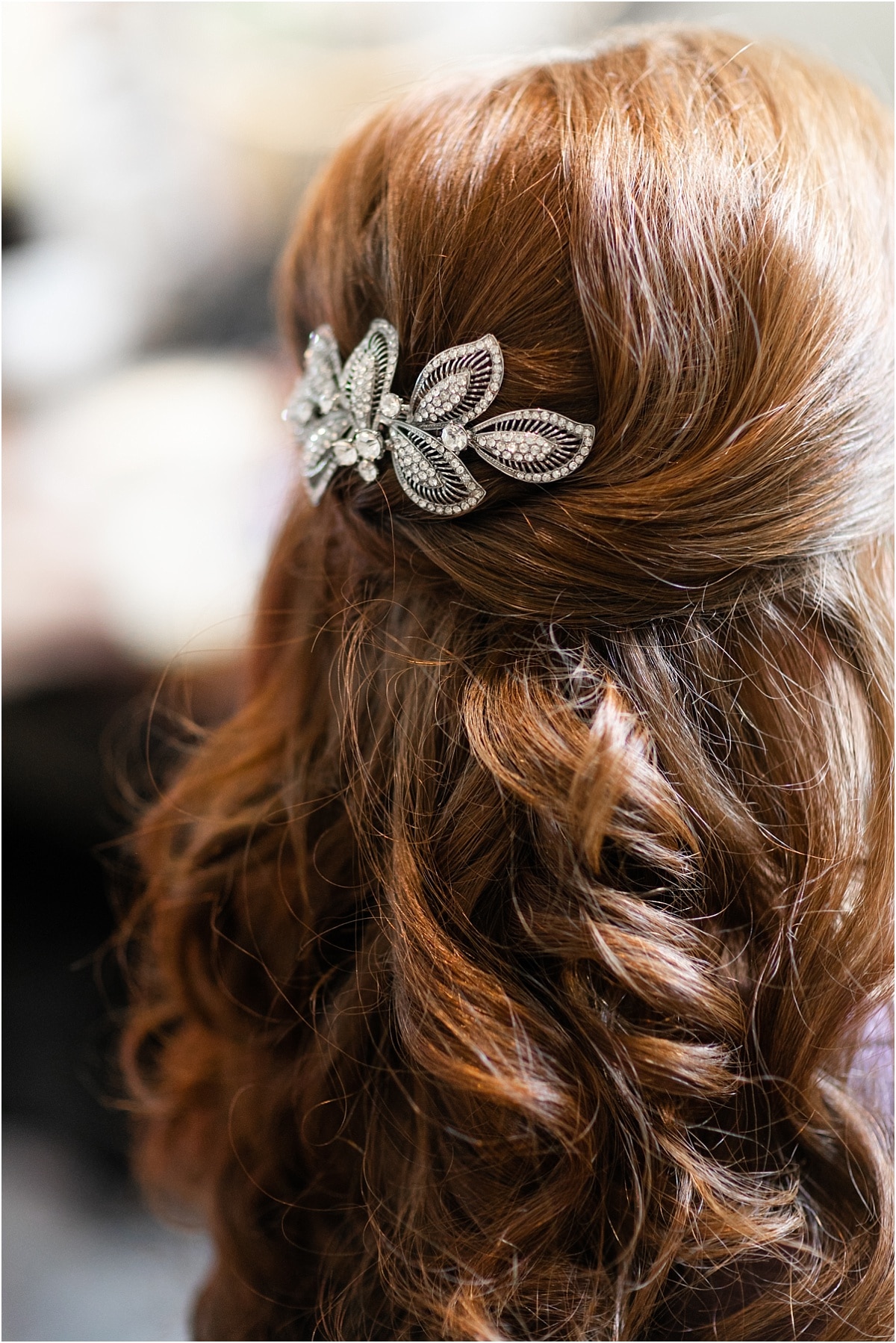 Brides hair wedding day photography