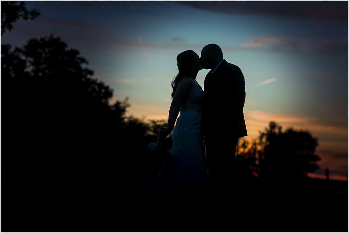 NIght photo bride and groom wedding day