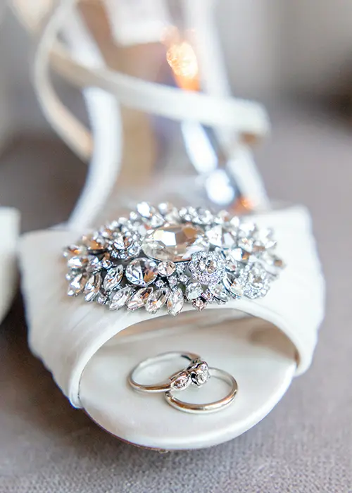 Brides Wedding shoes by Curtis Wallis - Columbus based wedding photographerColumbus Oh Wedding Photographer